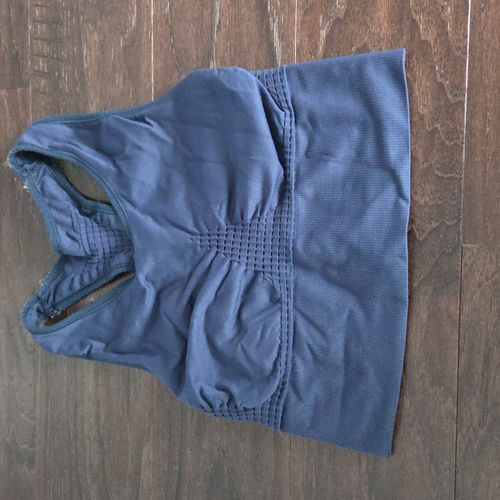 Sweaty Betty Stamina Longline Sports Bra Navy Blue